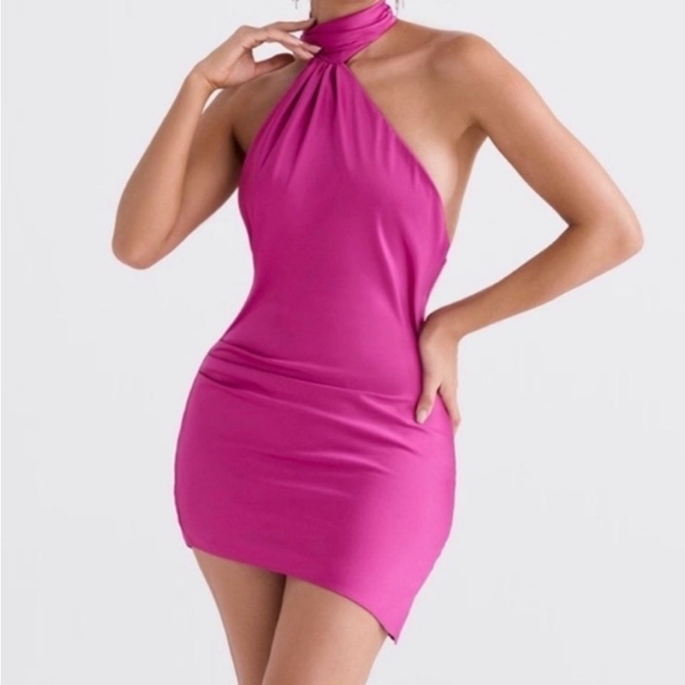 House of CB Fuchsia Backless Dress